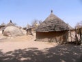 Nuba village in Sudan Royalty Free Stock Photo