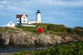 Nubble (Cape Neddick) Lighthouse on a Summer Day in Maine Royalty Free Stock Photo