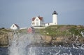 Nubble Lighthouse historic lighthouse Cape Neddick Point York Maine USA