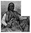 Nubian Officer of Irregular Army of Egypt.History and Culture of Africa. Antique Vintage Illustration. 19th Century.