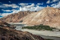 Nubra valley in Himalayas. Ladakh, India Royalty Free Stock Photo