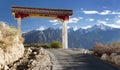 Nubra valley and Samstanling monastery Royalty Free Stock Photo