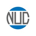 NUC letter logo design on white background. NUC creative initials circle logo concept. NUC letter design.NUC letter logo design on Royalty Free Stock Photo