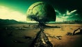 Nuclear Apocalypse: A View of Tomorrow\'s Earth from Space, Made with Generative AI