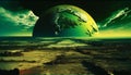 Nuclear Apocalypse: A View of Tomorrow\'s Earth from Space, Made with Generative AI