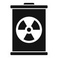 Nuclear barrel icon simple vector. Global disaster