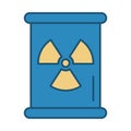 Nuclear barrel metalic isolated icon