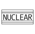 NUCLEAR black stamp on white