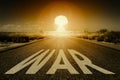 Nuclear bomb explosion Royalty Free Stock Photo