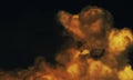 Nuclear Bomb Explosion - Mushroom Cloud.Nuclear explosion image. Royalty Free Stock Photo