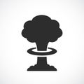 Nuclear Bomb Explosion Vector Icon