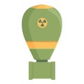 Nuclear bomb icon cartoon vector. Device power danger Royalty Free Stock Photo