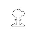 Nuclear bomb icon. Element of mad science icon for mobile concept and web apps. Hand drawn Nuclear bomb icon can be used for web a Royalty Free Stock Photo