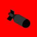 Nuclear Bomb isolated. Torpedo bombshell. vector illustration