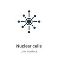Nuclear cells vector icon on white background. Flat vector nuclear cells icon symbol sign from modern user interface collection Royalty Free Stock Photo