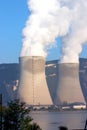 Nuclear cooling towers Royalty Free Stock Photo