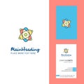 Nuclear Creative Logo and business card. vertical Design Vector