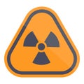 Nuclear danger icon cartoon vector. Power nuke