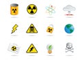 Nuclear energy icons