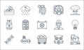 nuclear energy line icons. linear set. quality vector line set such as laboratory, uranium, dna, gas mask, submarine, gas fuel,