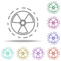 nuclear energy outline icon. Elements of Ecology in multi color style icons. Simple icon for websites, web design, mobile app, Royalty Free Stock Photo