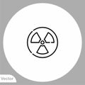 Nuclear energy vector icon sign symbol Royalty Free Stock Photo