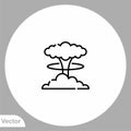 Nuclear energy vector icon sign symbol Royalty Free Stock Photo