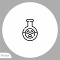 Nuclear energy vector icon sign symbol Royalty Free Stock Photo