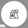 Nuclear energy vector icon sign symbol Royalty Free Stock Photo