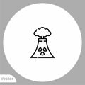Nuclear energy vector icon sign symbol Royalty Free Stock Photo