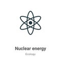 Nuclear energy vector icon on white background. Flat vector nuclear energy icon symbol sign from modern ecology collection for