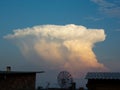 Nuclear explosion from the clouds.