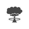 Nuclear explosion mushroom cloud - Illustration Royalty Free Stock Photo