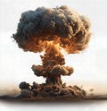 Nuclear explosion with mushroom cloud in the sky - image Royalty Free Stock Photo