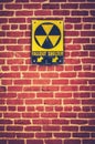 Nuclear Fallout Shelter Sign Royalty Free Stock Photo