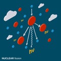 Nuclear fission vector illustration