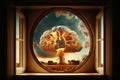 Nuclear explosion from house window