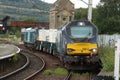 Nuclear flask freight train arriving at Carnforth Royalty Free Stock Photo