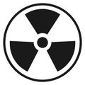 Nuclear hazard black symbol. Radioactive danger icon