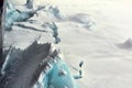 A nuclear icebreaker breaks multi-year ice Royalty Free Stock Photo