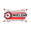 Nuclear Icon Atomic Structure Symbol Banner Design Royalty Free Stock Photo