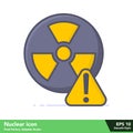 Nuclear icon in smooth style, with pixel perfect and stroke eps 10