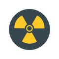 Nuclear icon vector sign and symbol isolated on white background, Nuclear logo concept Royalty Free Stock Photo