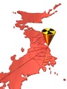 Nuclear influence in japan Royalty Free Stock Photo