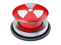 Nuclear launch button isolated on white background. 3D illustration Royalty Free Stock Photo