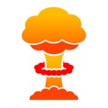 Nuclear mushroom cloud vector icon
