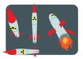 Nuclear nuke atomic bomb vector illustration