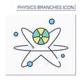 Nuclear physics color icon