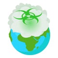 Nuclear pollution icon, isometric style Royalty Free Stock Photo
