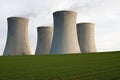 Nuclear power cooling towers Royalty Free Stock Photo